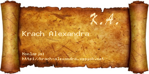 Krach Alexandra névjegykártya