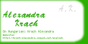 alexandra krach business card